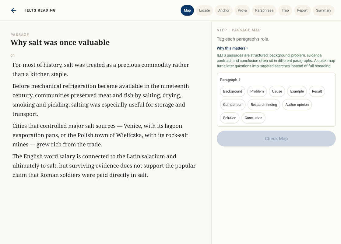 Student app: In-context learning guidance explains why the approach matters.